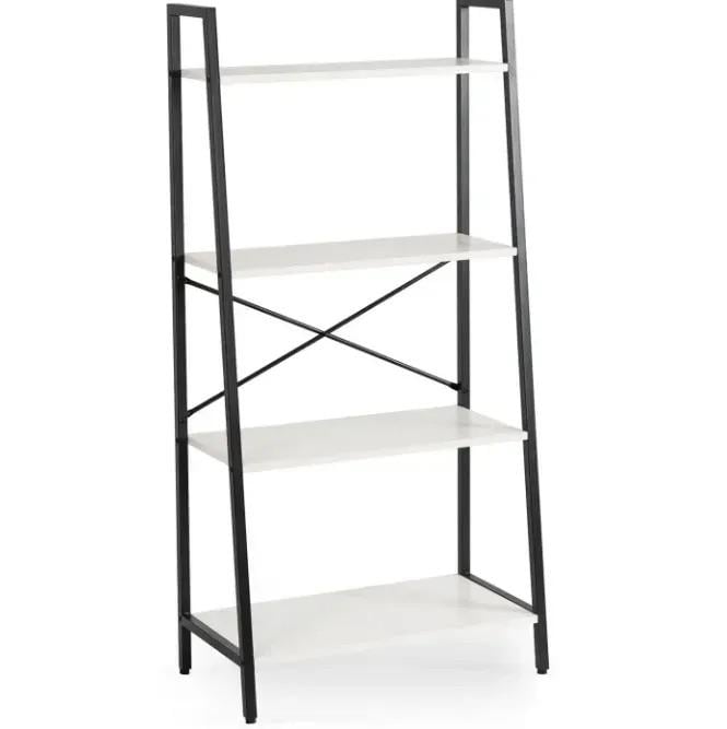 Стеллаж лофт для дома Mirpol MEBEL ELITE GIA 131×64×34 см Белый/Черный (ME.GIA/B/CZ/REG)