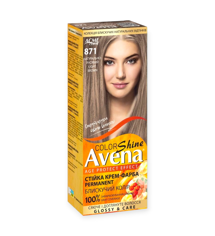 Стойкая крем-краска для волос Acme Color AVENA 871 Натурально- русый