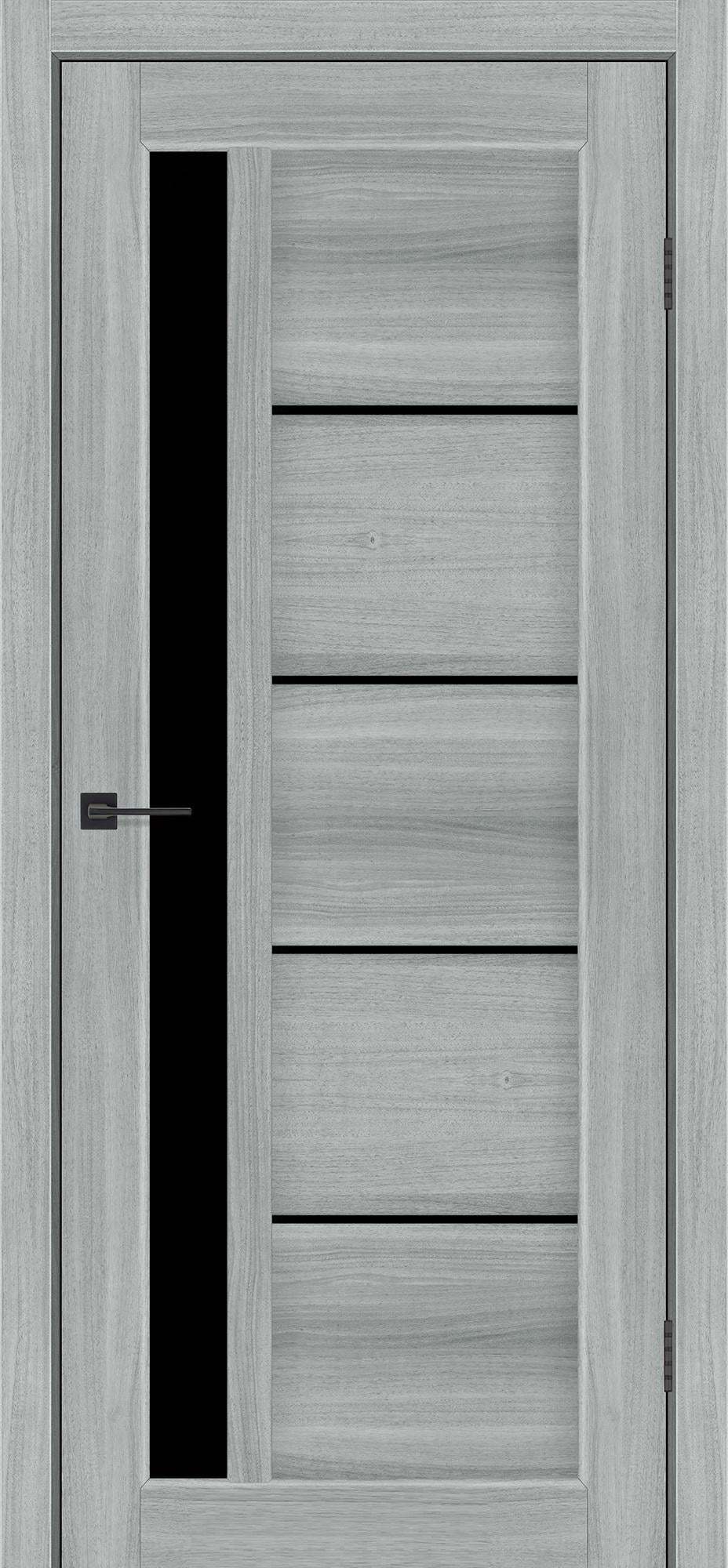 Двери Grand Ольха Норвежская PVC со стеклом 2000х900 мм Черный