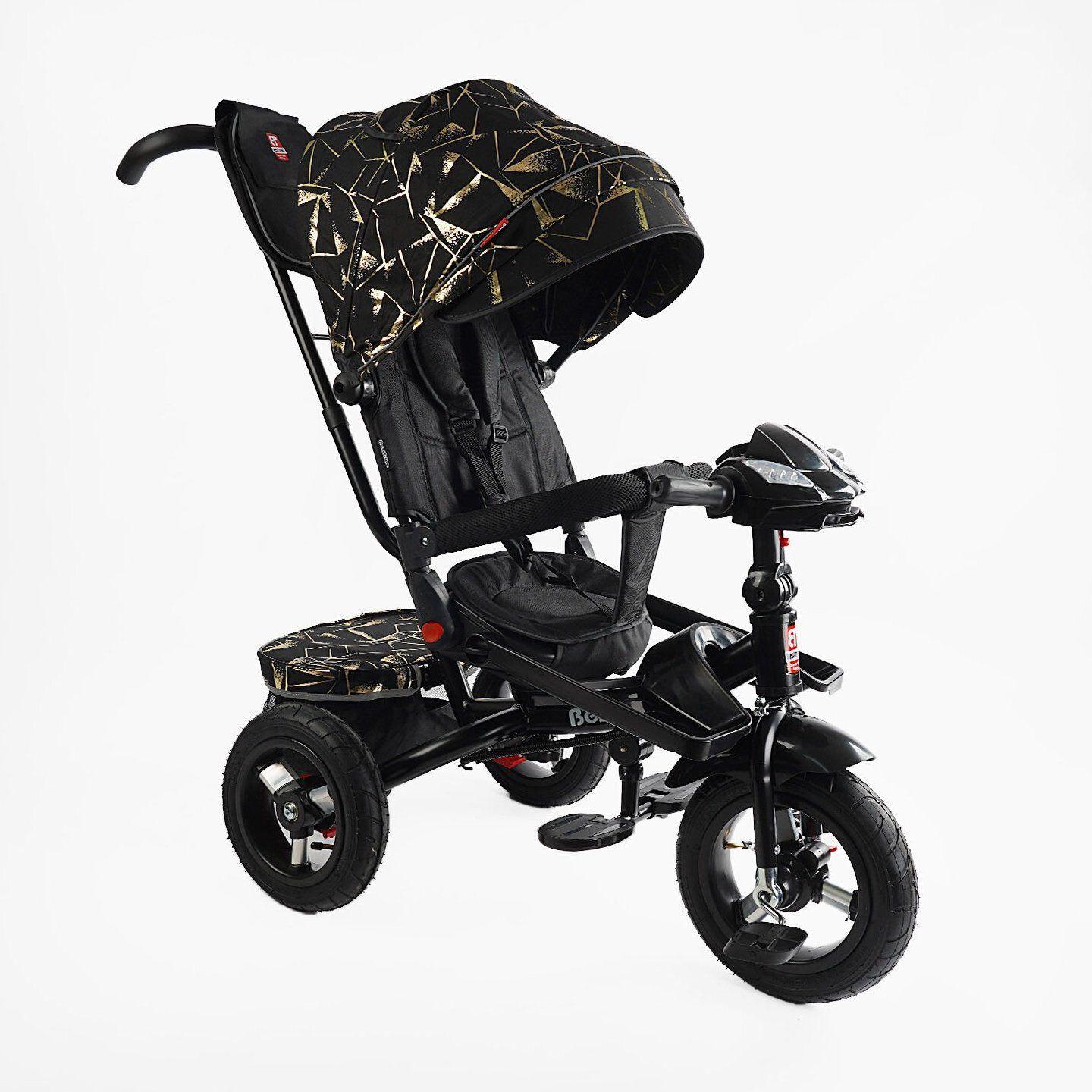 Велосипед детский трехколесный Best Trike 6088 F надувные/фара с USB/пультом/родительской ручкой Черно-золотой (626-87) - фото 2 Велосипед детский трехколесный Best Trike 6088 F надувные/фара с USB/пультом/родительской ручкой Черно-золотой (626-87) - фото 2