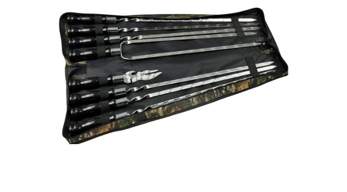 Набор двойной шампуров GrillMaster Блэк NB-2277 нержавеющая сталь 3 мм 6 шт. (10-164-NB-2277)