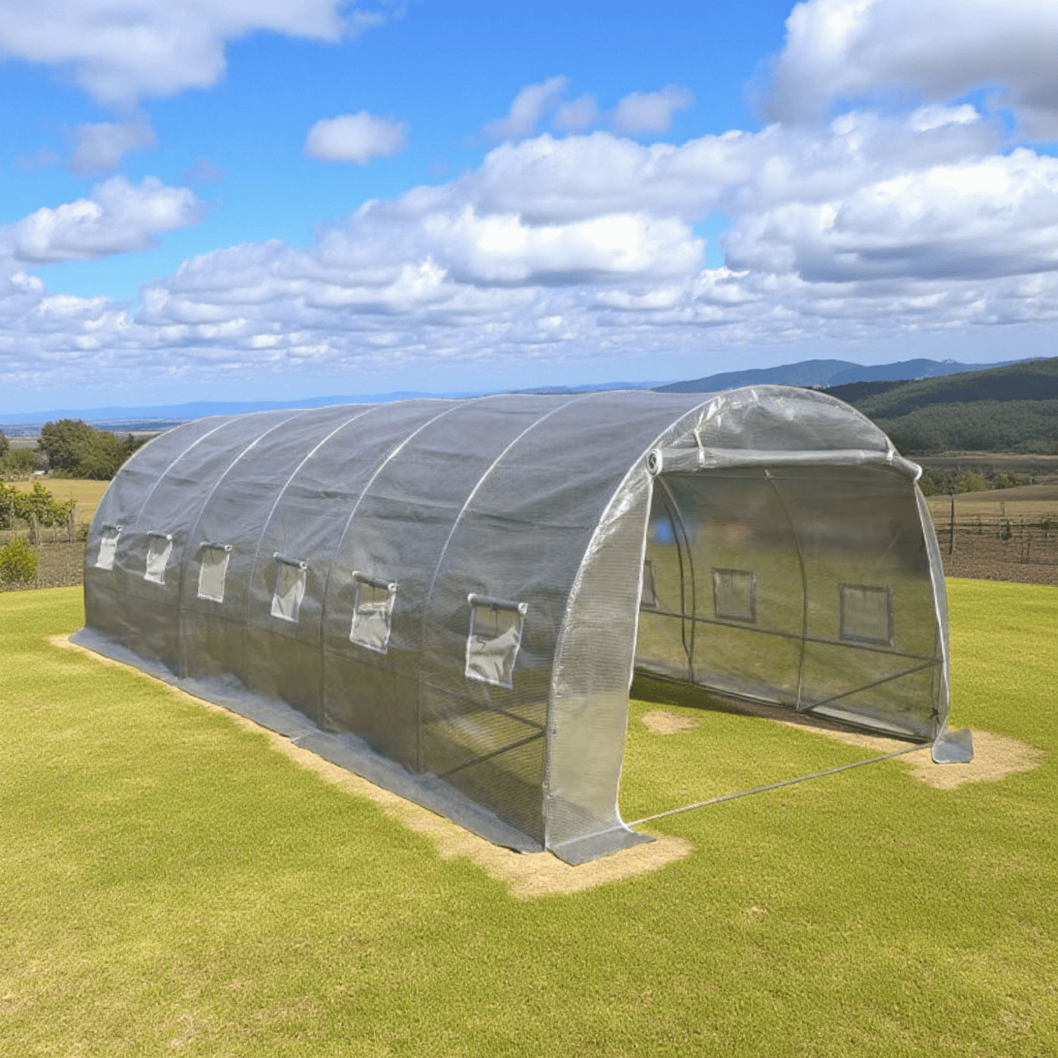 Теплиця садова Bass Polska 18 м2 6х3х2 м Сірий (29714271)