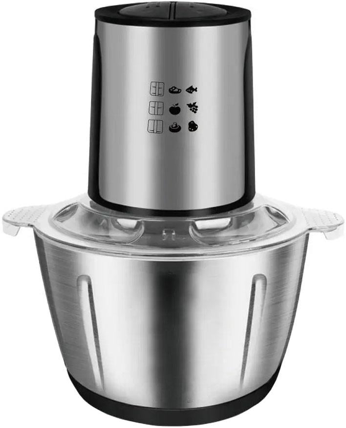 Измельчитель кухонный электрический RAF R-7019 металлический 4 лезвия/2 скорости 2 л 1000 Вт (33305011)