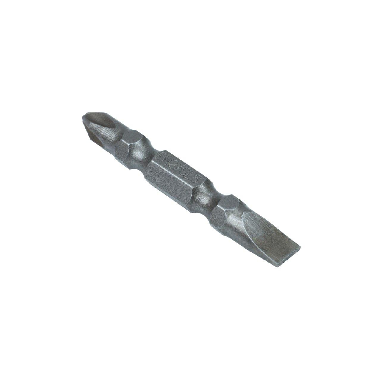 Бита двухсторонняя Polax стальная PH1-SL6 1/4" 50 мм 10 шт. (51-086)