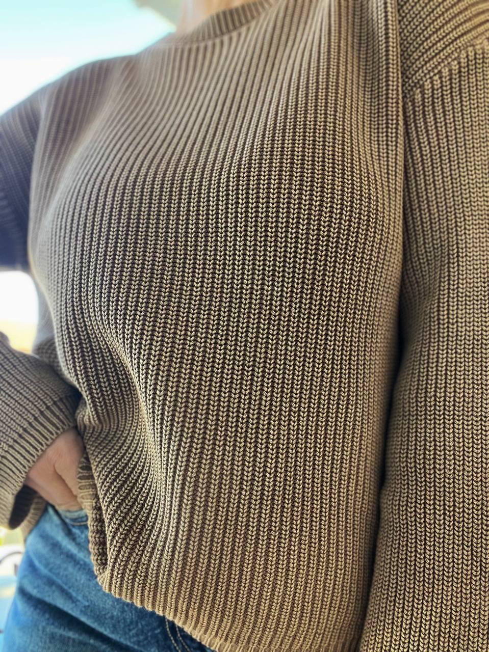 Свитер женский A-N 875 варка вязка OS Шоколадный (3166) - фото 2 Свитер женский A-N 875 варка вязка OS Шоколадный (3166) - фото 2