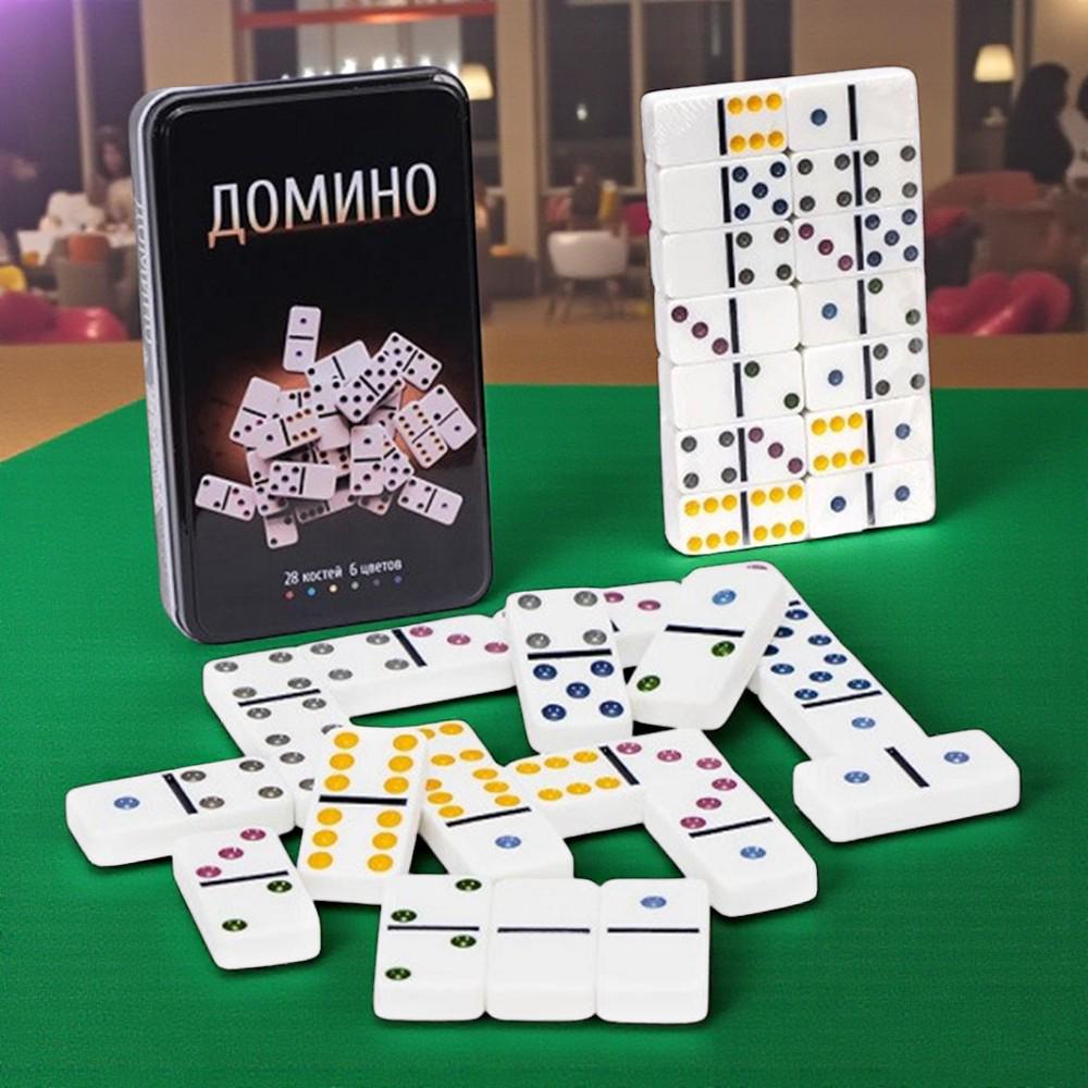Домино 5010F 28 косточек цветные точки 6 цветов (37-84188) - фото 7 Домино 5010F 28 косточек цветные точки 6 цветов (37-84188) - фото 7