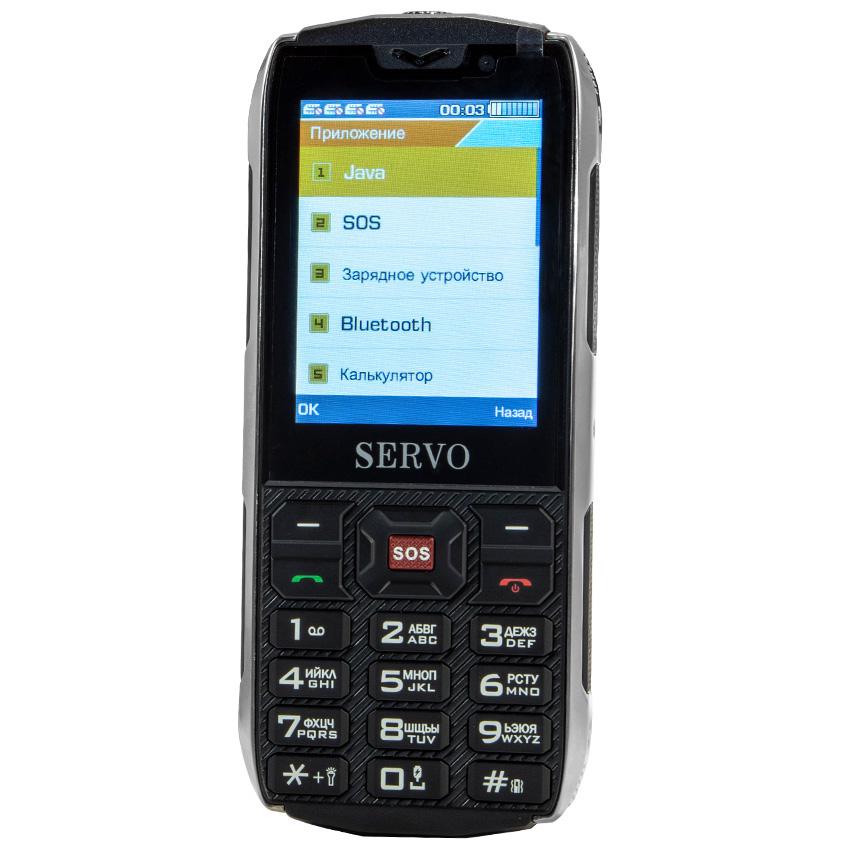 Мобільний телефон Servo H8 4 sim 3500 mAH 2,8" PowerBank Black - фото 4