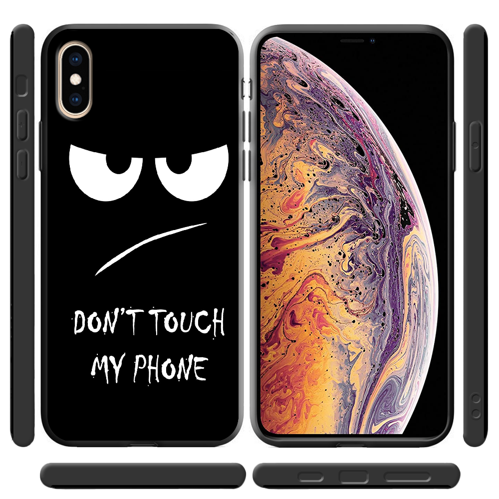 Чехол Boxface iPhone XS Max Don't Touch my Phone Черный силикон (35321-up535-41771) - фото 2