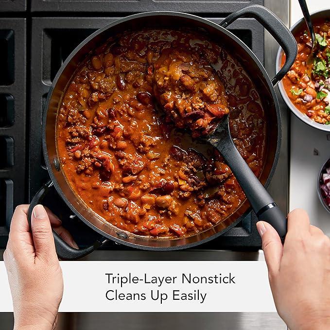 Каструля KitchenAid з жорстким анодованим антипригарним покриттям та кришкою 8 л - фото 5 Каструля KitchenAid з жорстким анодованим антипригарним покриттям та кришкою 8 л - фото 5