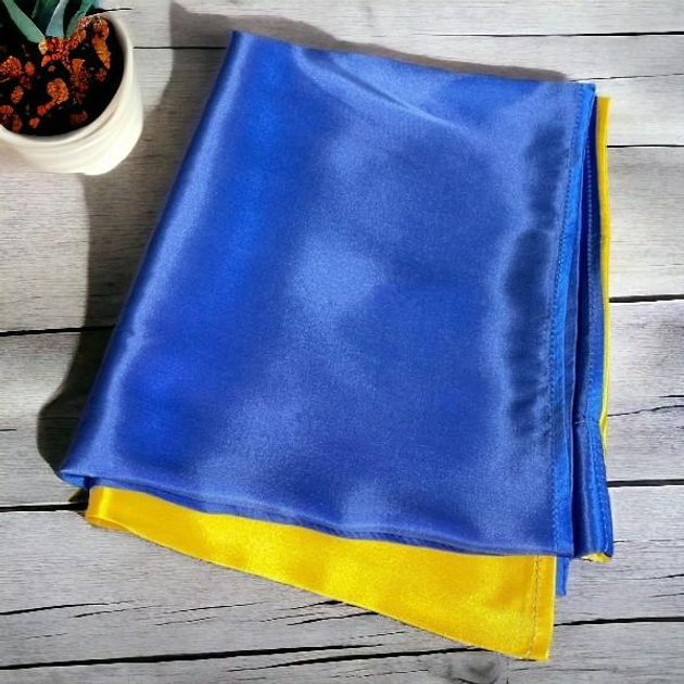 Флаг Украины атласный во флагшток 90х140 см (28410776) - фото 7 Флаг Украины атласный во флагшток 90х140 см (28410776) - фото 7