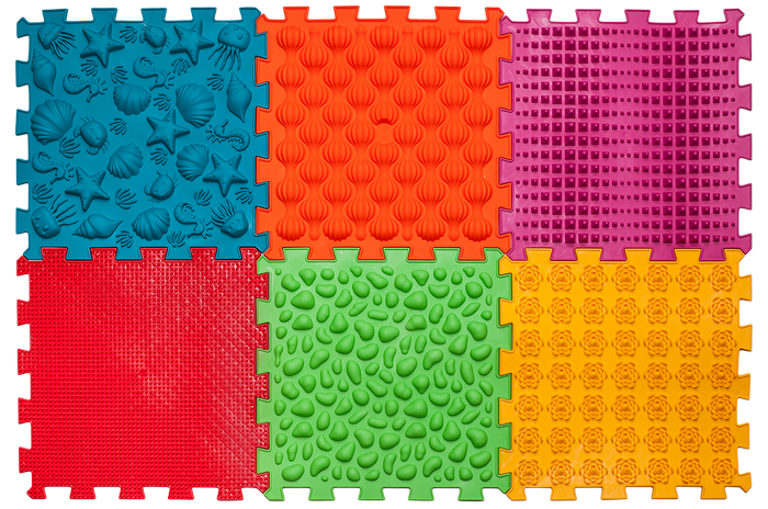 Коврик массажный Пазлы Морской 6 эл. (09713)