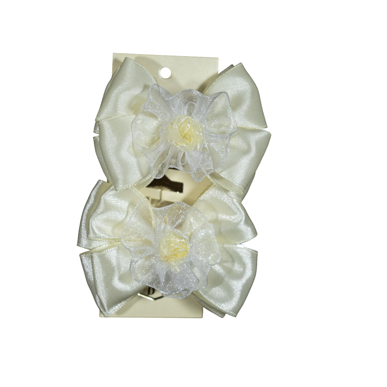 Детская заколка для волос ДАЙС 6 см 2 шт. Желтый (ЗЖ6-2)