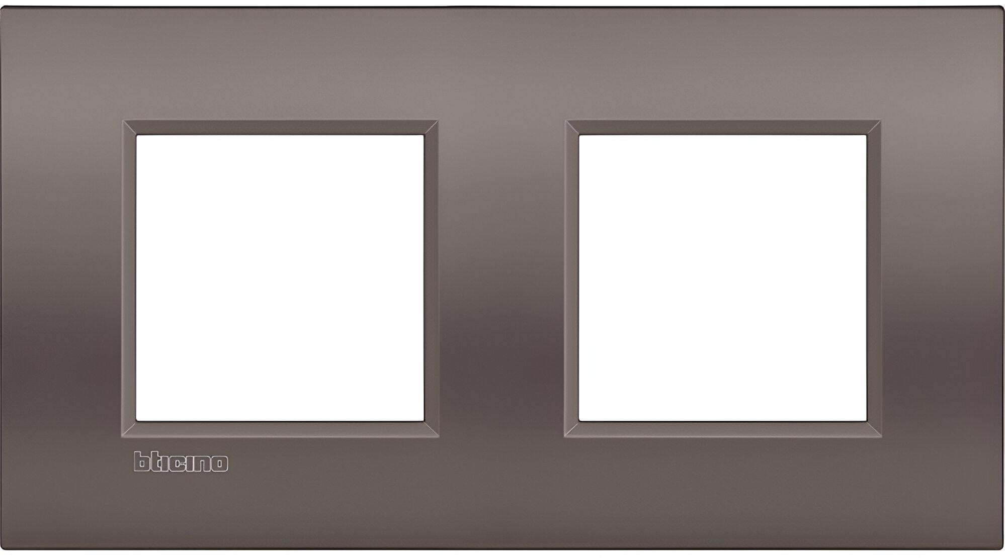 Рамка для розетки BTicino Livinglight Air 2 поста Глиняный (ERC-LNE4802M2CY)