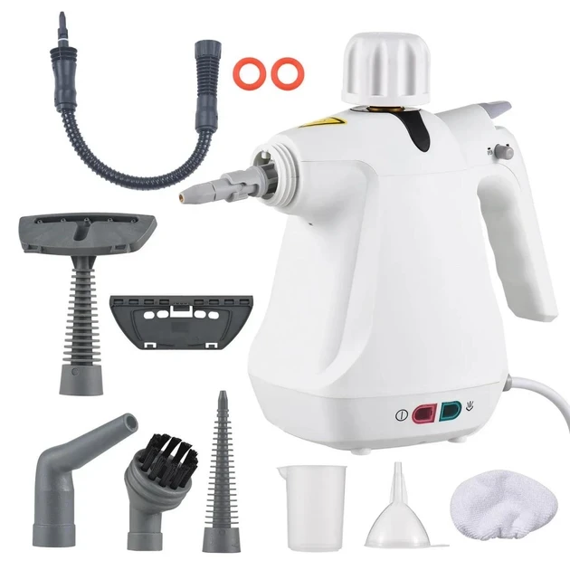 Пароочиститель ручной Steam Cleaner 58 с набором сменных насадок 1000 Вт 9