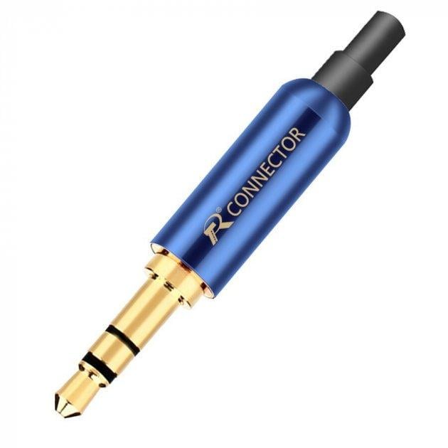 Штекер под пайку R Connector FreeEnd-3,5 мм TRS Blue/Gold (A48428)