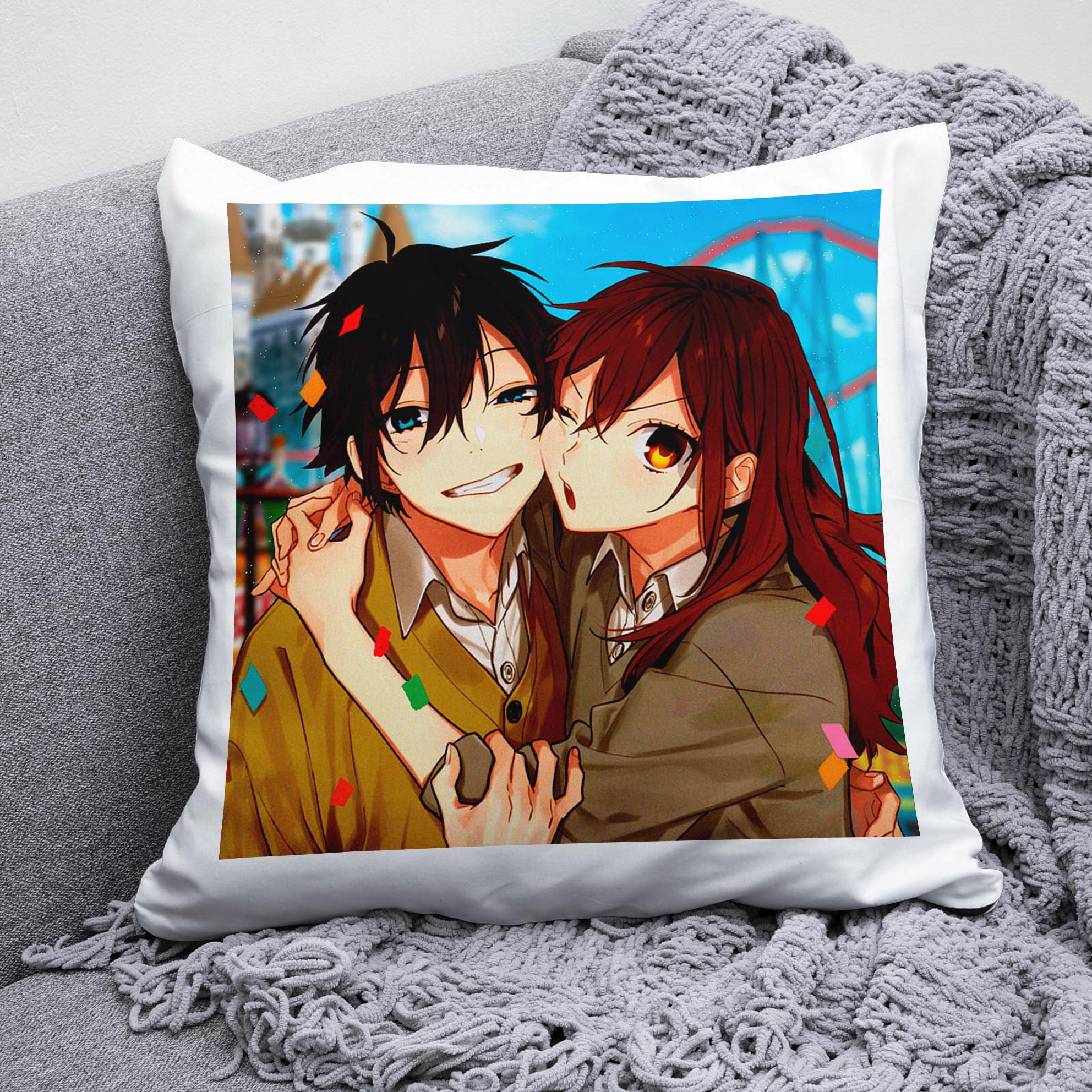 Плюшевая подушка квадрат с принтом аниме Horimiya Hori-san to Miyamura-kun