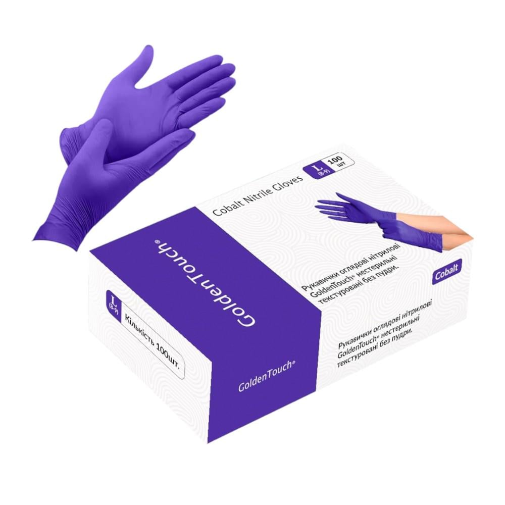 Рукавички нестерильні Golden Touch HFN-127352L 50 пар L Фіолетовий (6bffddd4) Рукавички нестерильні Golden Touch HFN-127352L 50 пар L Фіолетовий (6bffddd4)