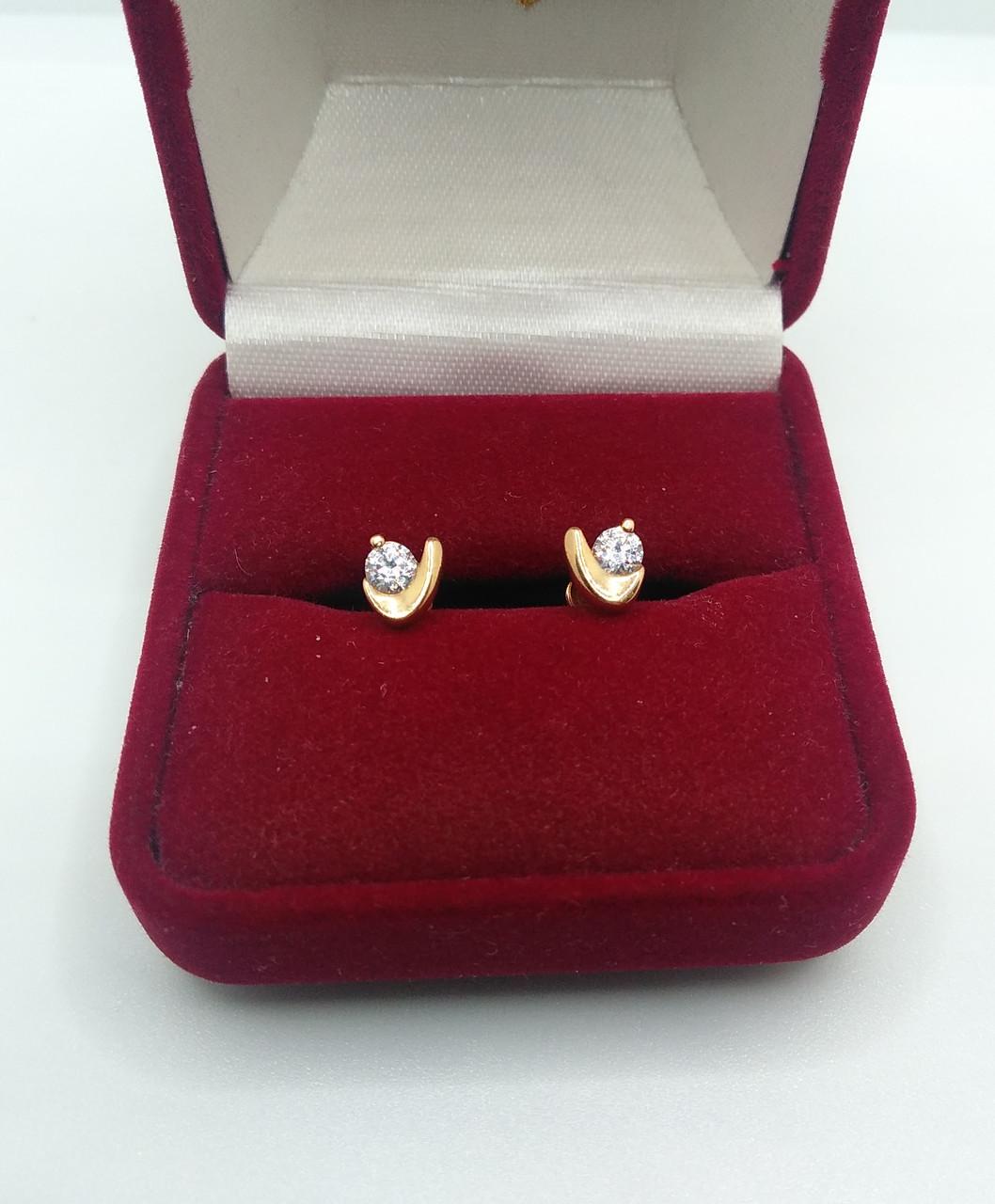 Серьги золото винтики 585° 1,97 г (520077)