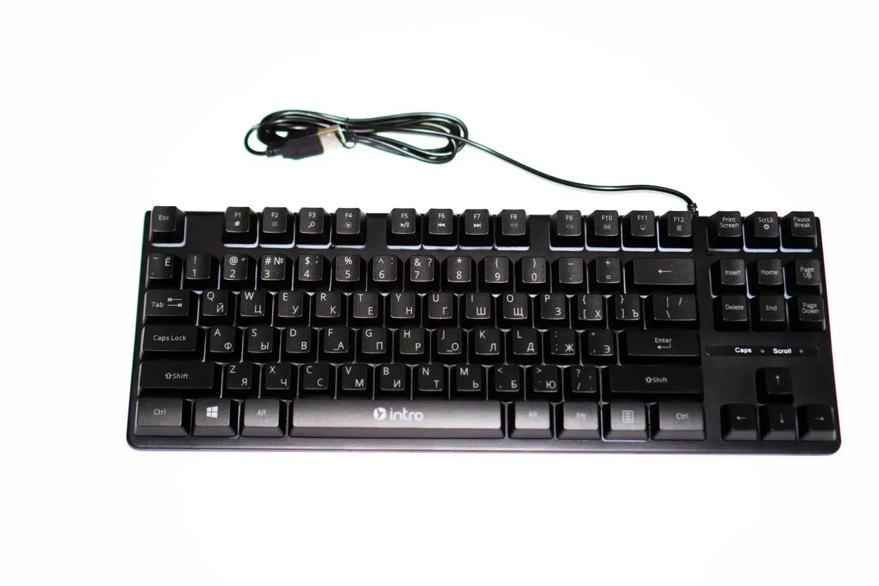 Клавиатура USB KEYBOARD DX750 Eng/Ru RGB (22018847) - фото 6