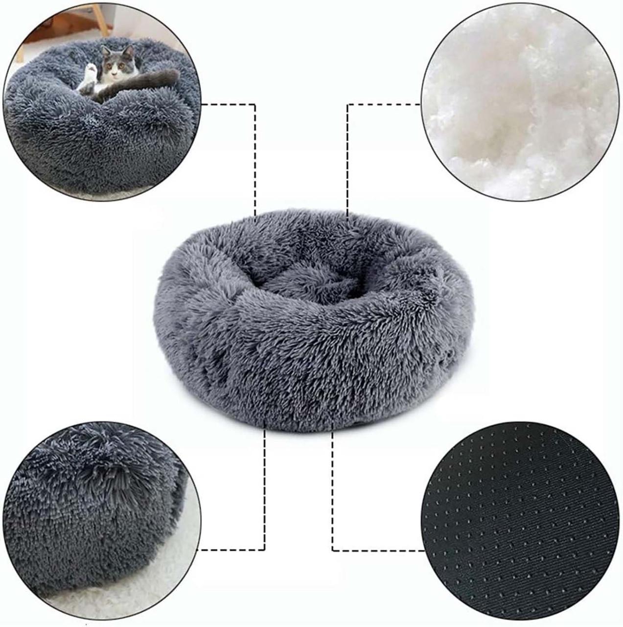 Лежанка для кошек и собак XL 80 см от 15 до 20 кг Grey - фото 2