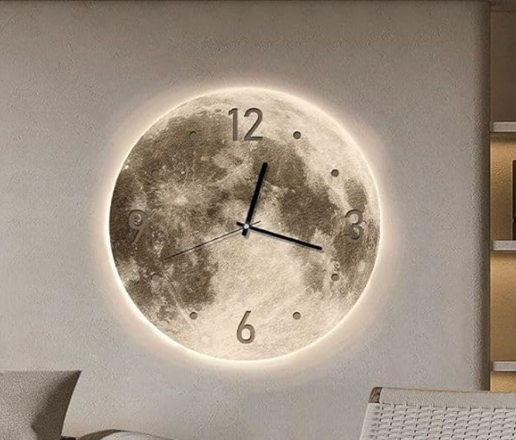 Часы настенные ML-0989 Луна со светодиодной подсветкой арабские цифры 50x50 см (784780674) Часы настенные ML-0989 Луна со светодиодной подсветкой арабские цифры 50x50 см (784780674)