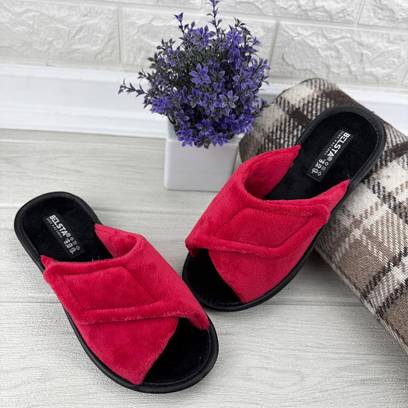 Тапочки жіночі кімнатні відкриті Е-0089-11-2 p. 37 23,5 см Червоний