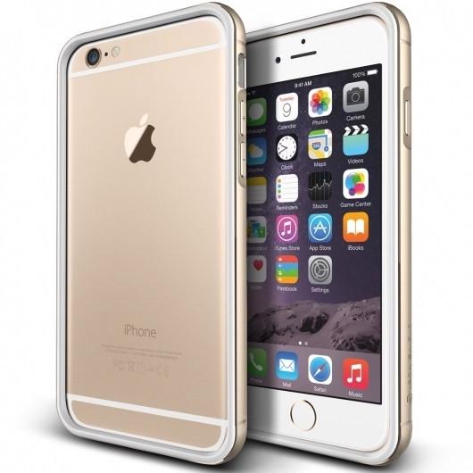 Чехол бампер VS Iron Bumper for iPhone 6/6S, White/Gold