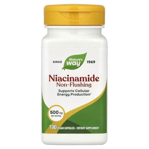 Ниацин B-3 Nature's Way Niacinamide Non-Flushing 500 мг 100 Capsules (NWY-40480)