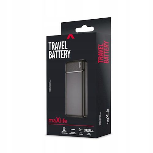 Зовнішній акумулятор Maxlife MXTB-01 20000 mAh Чорний - фото 3