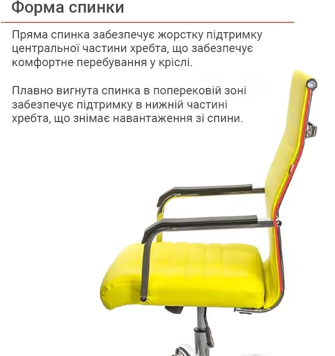 Крісло ергономічне для дому АКЛАС Кап FX СН TILT Жовтий (00009901) - фото 5