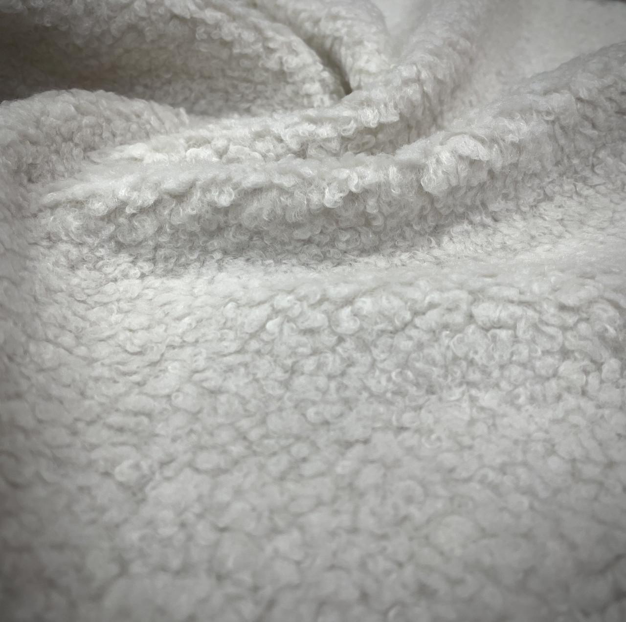 Ткань плюш Тедди Молочный (24757934) - фото 2 Ткань плюш Тедди Молочный (24757934) - фото 2