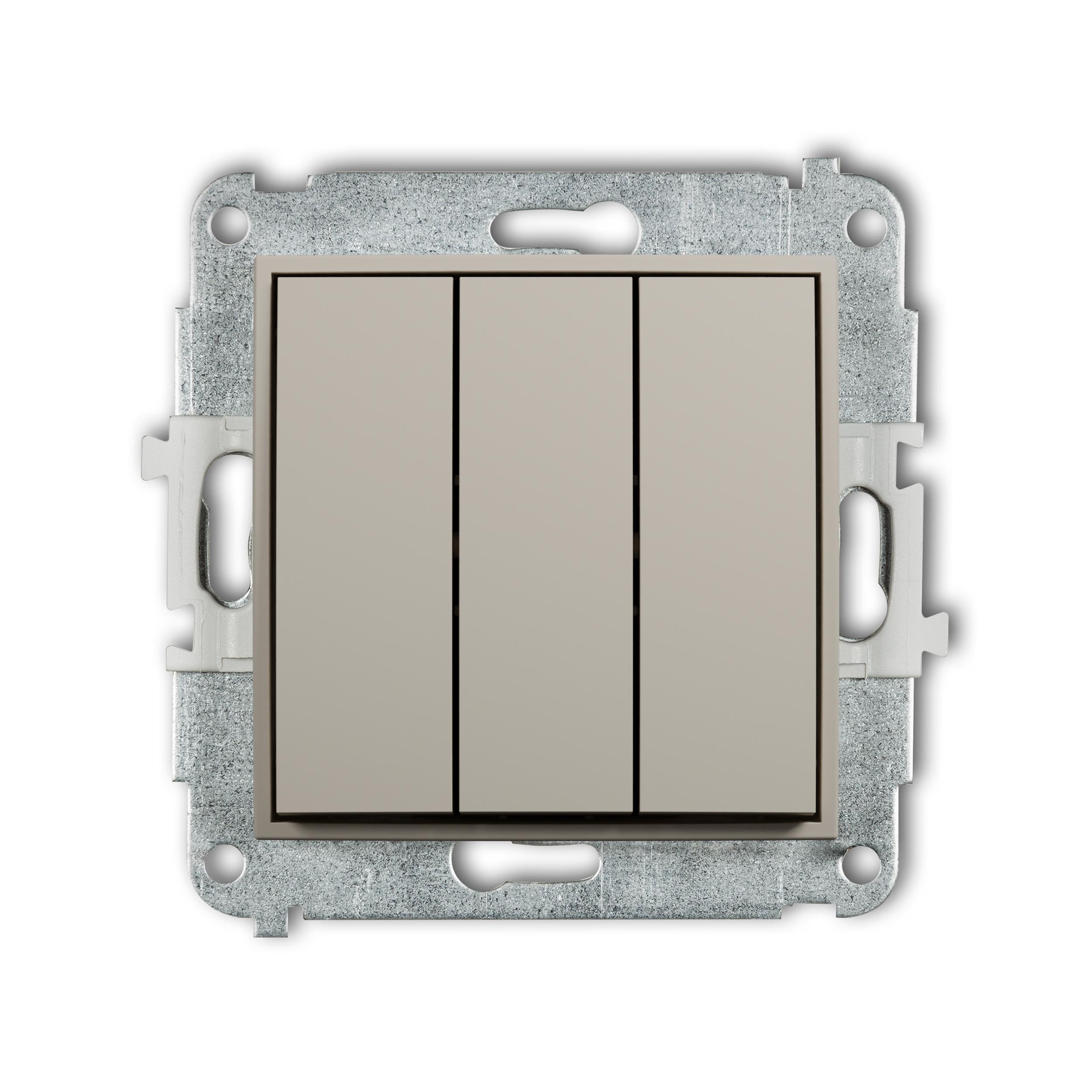 Выключатель 3-клавишный Karlik Mini Taupe (60MWP-7) Выключатель 3-клавишный Karlik Mini Taupe (60MWP-7)