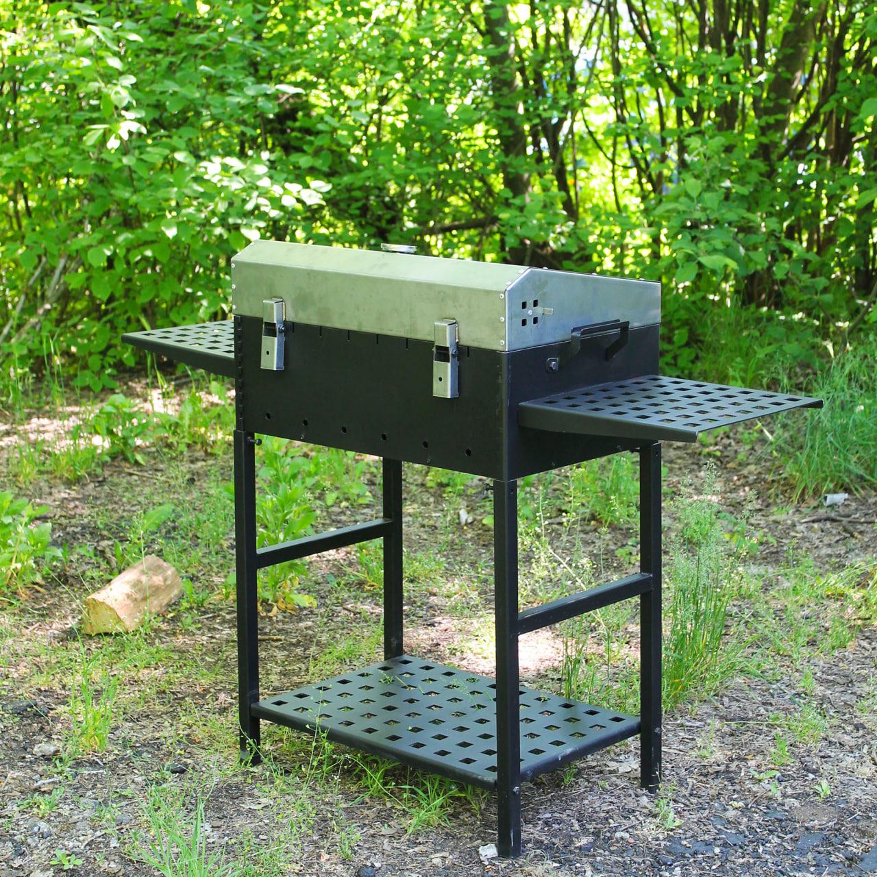 Мангал разборный Степ с крышкой из нержавейки на 8 шампуров (SP23479)