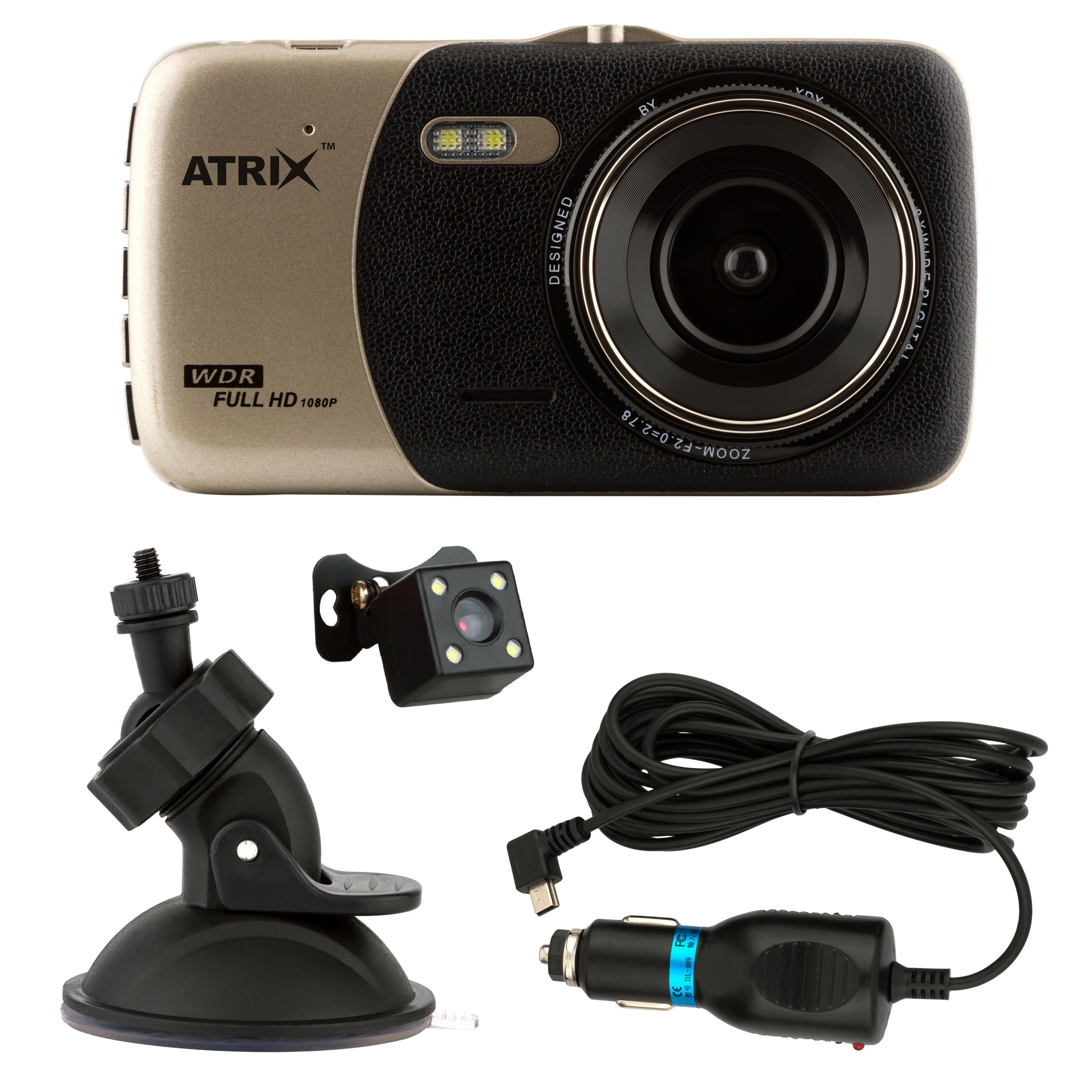 Видеорегистратор ATRiX JS-X340 Full HD Dual Cam Silver-black (x340sb)