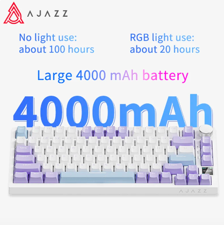 Клавіатура механічна Ajazz Ak820 RGB бездротова Bluetooth трьохрежимна ігрова (2341892516) - фото 6