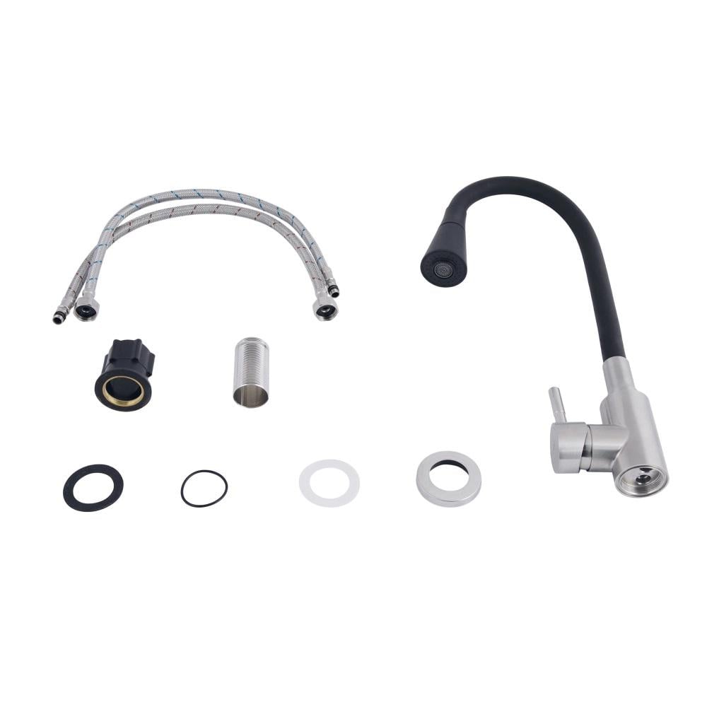 Набор 3в1 в ванную ТМ Lidz душевая система Latwa Black/смеситель для умывальника Latwa Black/смеситель для кухни Aria - фото 11