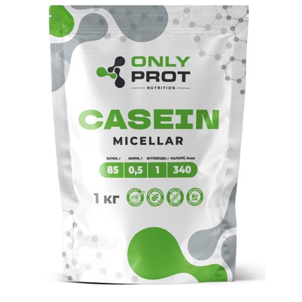 Протеин мицеллярный казеин ONLY PROT NUTRITION CASEIN MICELLAR медленный ночной 1 кг Безвкусно (21-145-mk-bs-1kg)