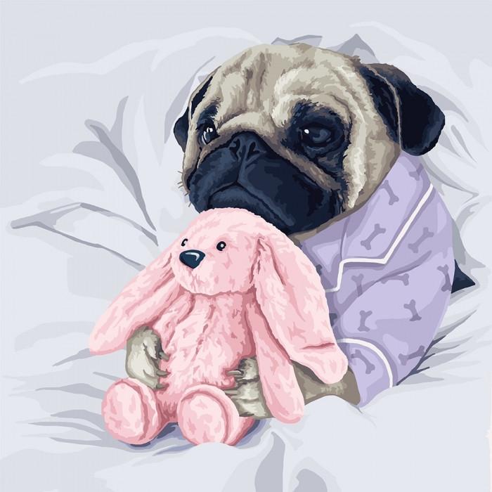 Картина по номерам Идейка "Любимая игрушка" 30х30 см (KHO4168)