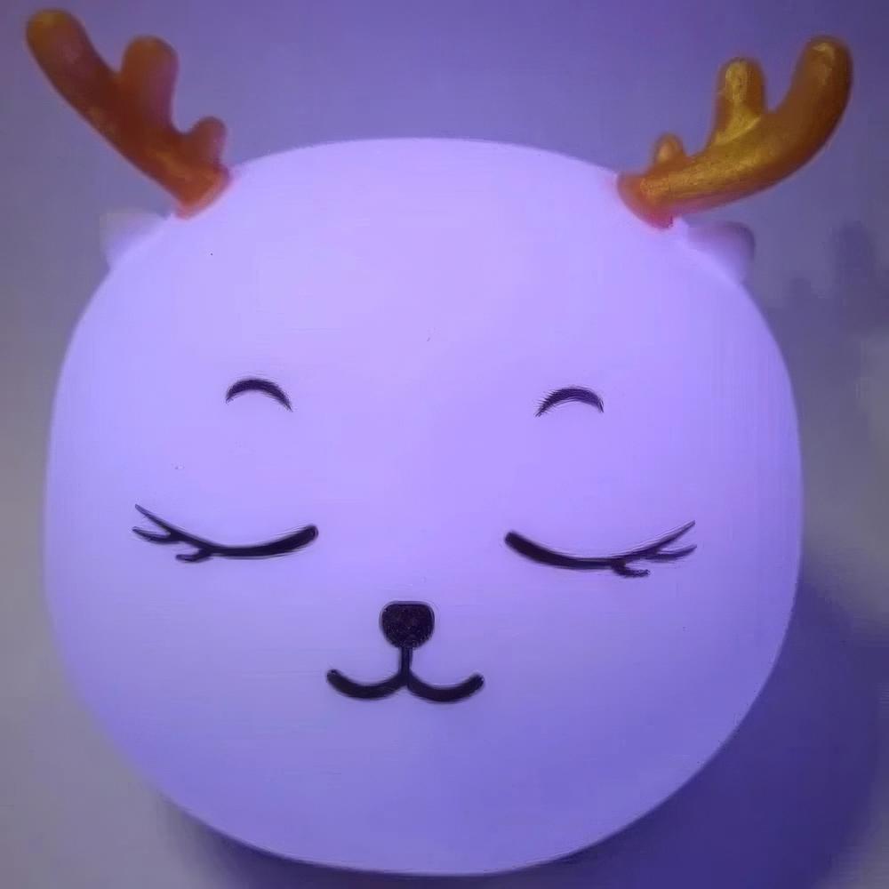 Ночник в виде оленя с сенсорным датчиком Cute Deer Silicone Night Light (1010688-White) - фото 5