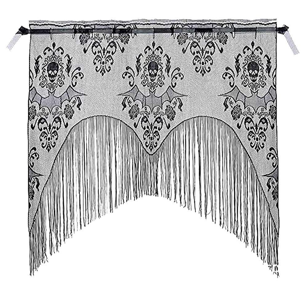 Декор на Хэллоуин штора на окно 96x102 см Черный (184800)