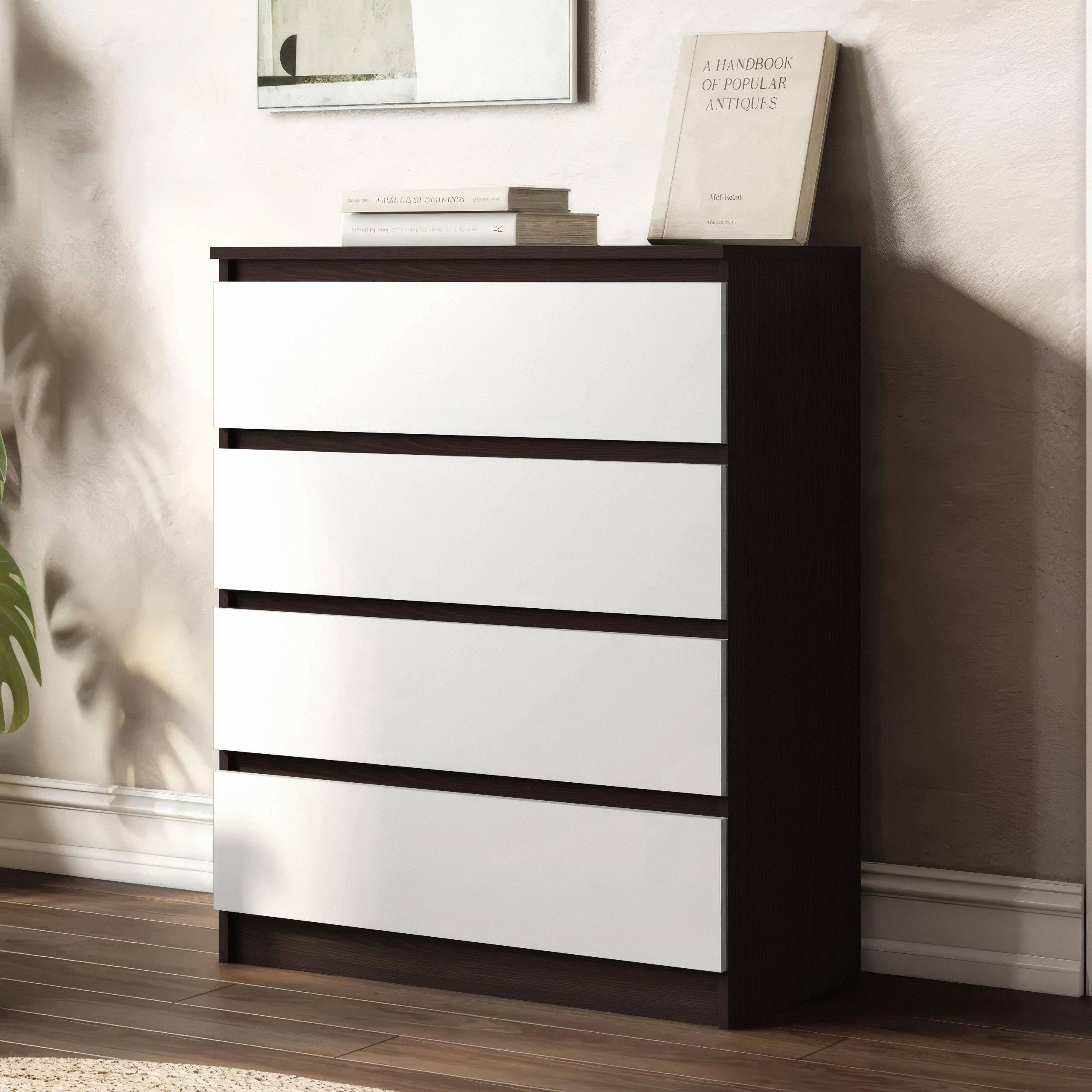 Комод NT-215 80x40x100 см Венге Магия/Белый (13864487)