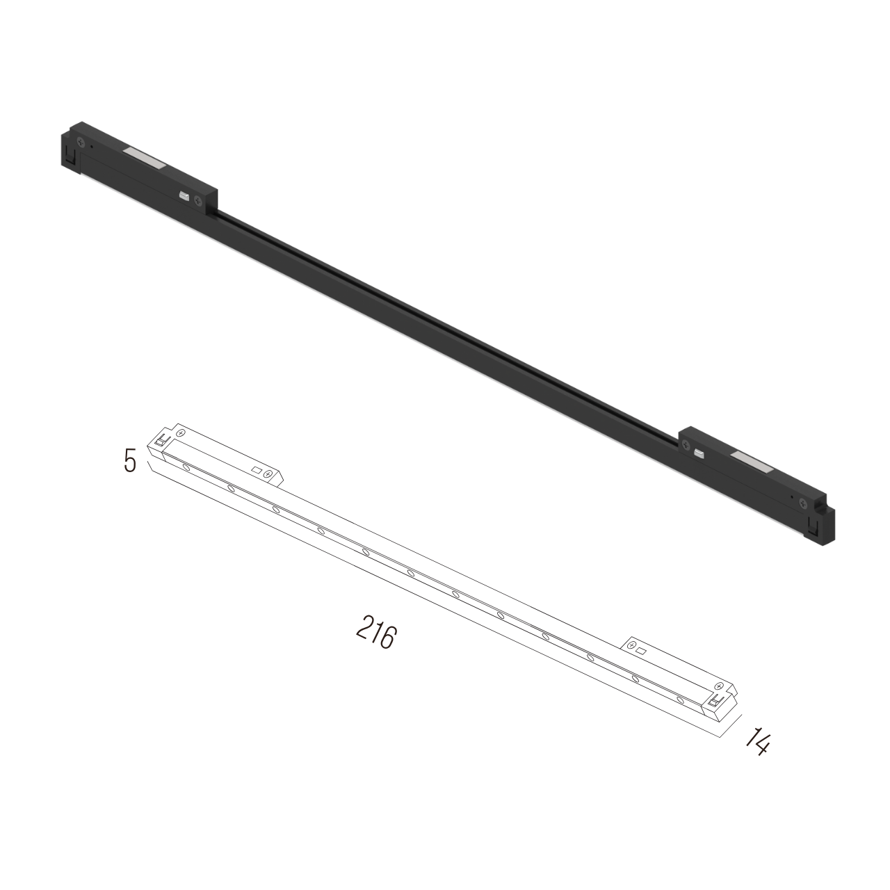 Світильник магнітний трековий MERALLI LINE POINT216 6W 3000K/6000K регульована WIFI 2,4G TUYA Чорний (TRVBLP216) - фото 2 Світильник магнітний трековий MERALLI LINE POINT216 6W 3000K/6000K регульована WIFI 2,4G TUYA Чорний (TRVBLP216) - фото 2