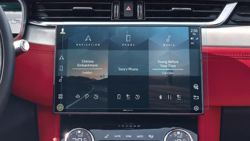 Защитное стекло Pixsel гибридное матовое на монитор Jaguar F-PACE 12" 2021