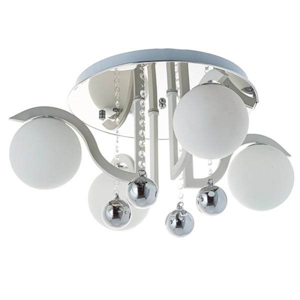 Люстра потолочная Flora на 4 круглых плафона Белый (MT004/4)