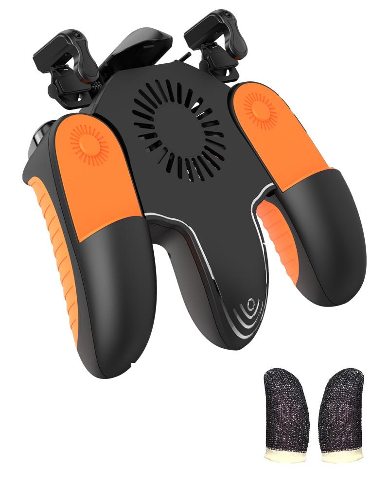 Беспроводной геймпад  Pubg Mobile iPega JS-26 с макросами, вибрацией, вентилятором и напальчниками