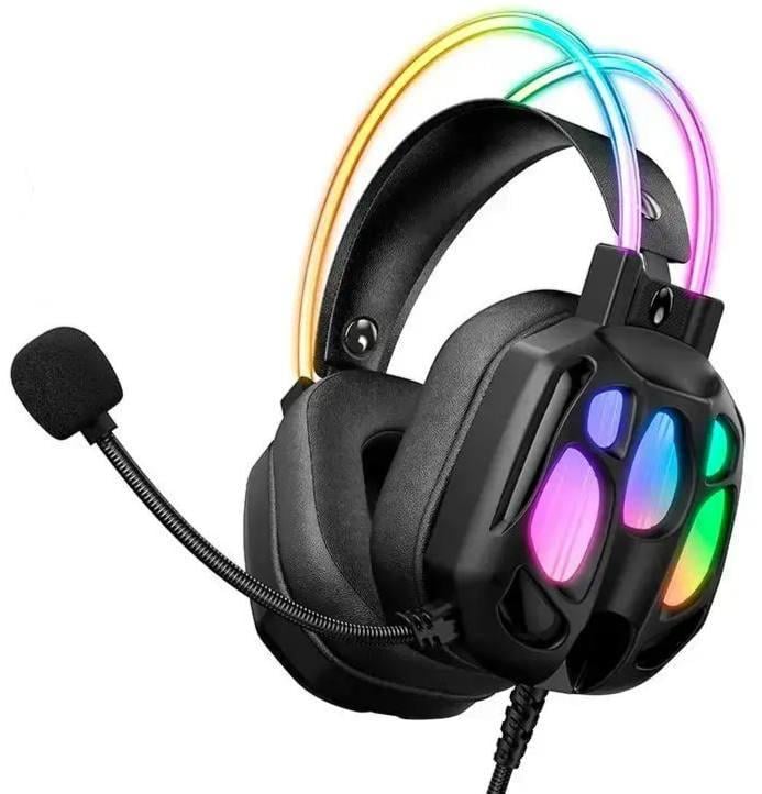 Наушники геймерские с микрофоном ONIKUMA с RGB подсветкой (783747)