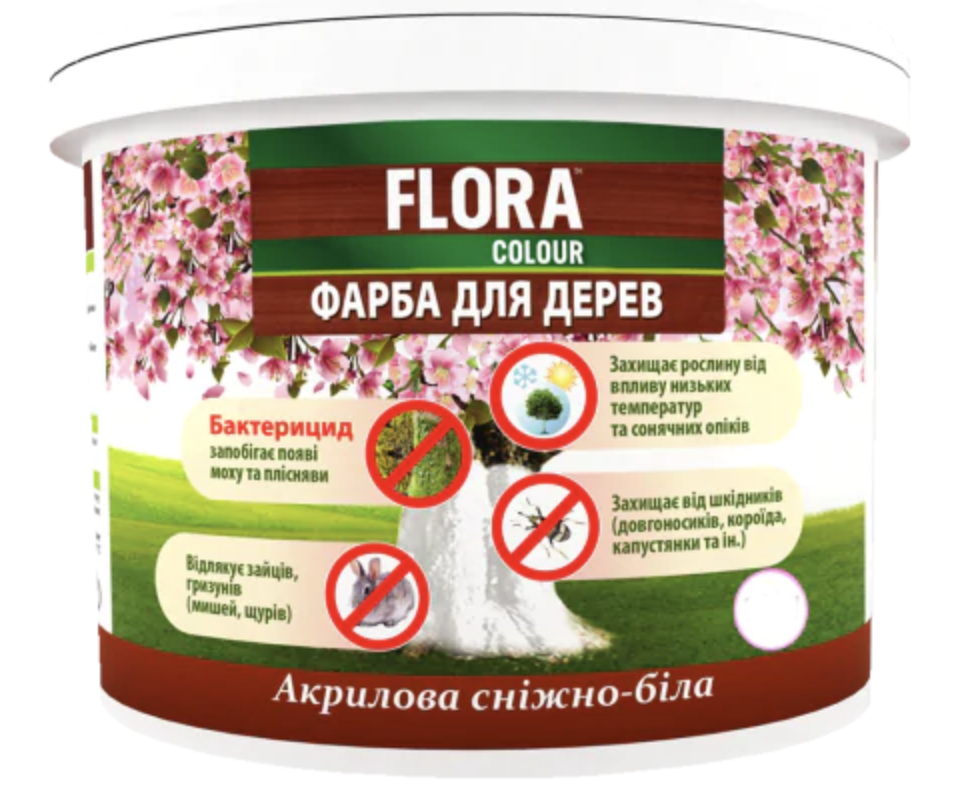 Фарба акрилова Flora Colour для дерев А-1 14 л (1775573520)