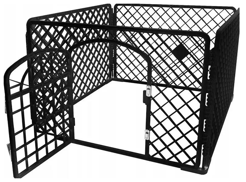 Манеж-клетка для животных 90x90x60 см Черный (9704322)