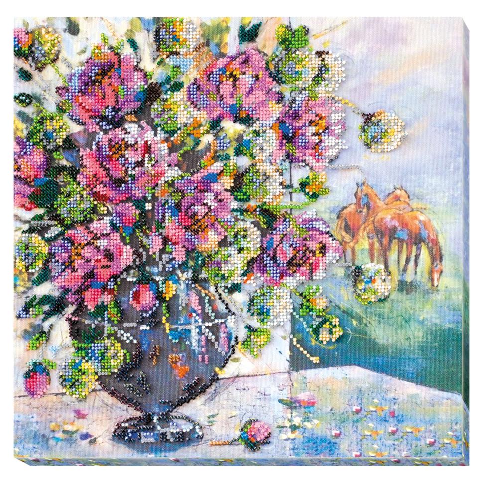 Набор для вышивки бисером Abris Art Раннее утро 30х30 см Разноцветный (AB-618)