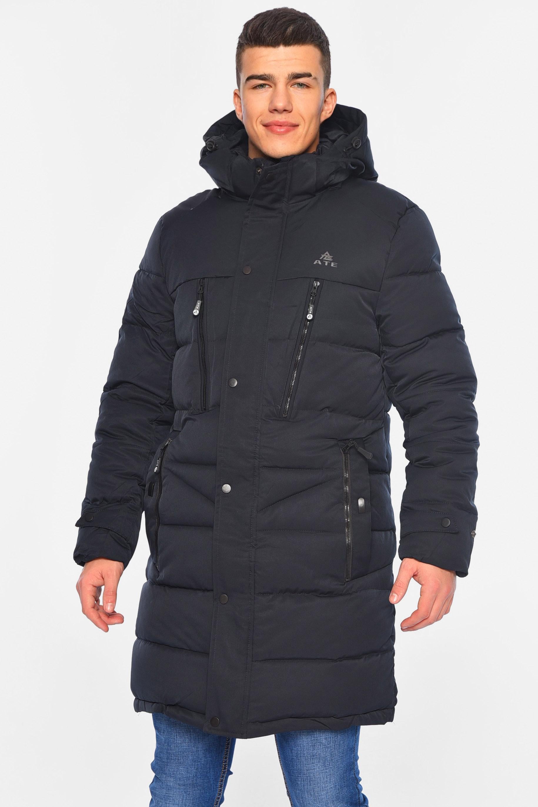 Куртка мужская удлиненная еврозима XL Темно-синий (196037)